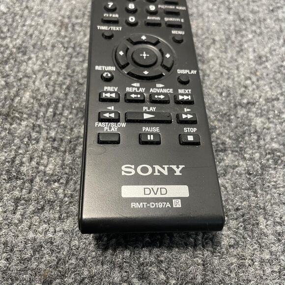 Sony DVD Remote Control Black RMT-D197A Genuine Replacement Multi-Function OEM - Picture 2 of 6